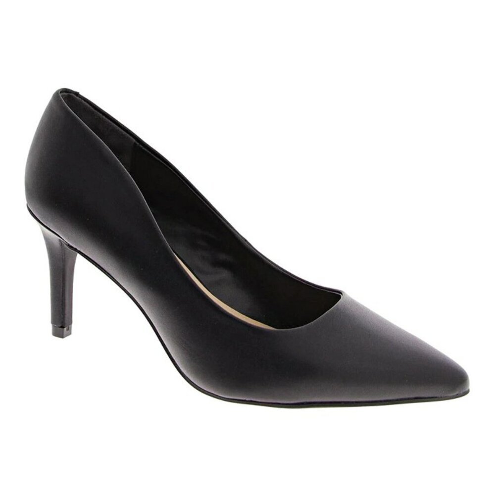 On 34th Women's Jeules Black Leather Pointed-Toe Pumps Size 11 (MSRP $80)
